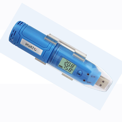 중국 소형 온도와 습도 USB 데이터 로거 파란 색깔 내부 감지기 협력 업체